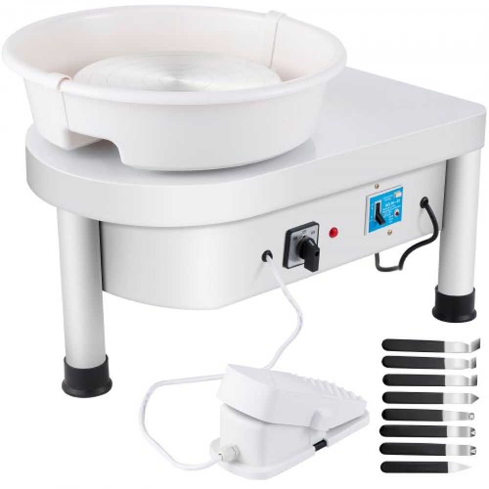 280W 25cm Electric Pottery Wheel Ceramic Machine For Clay Art Craft DIY 110V 6