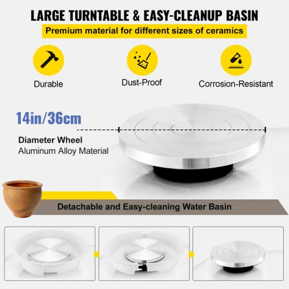 450W Electric Pottery Wheel For Adults Pottery Forming Machine With Foot Pedal For DIY Clay Art Cra 3