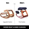 Ergonomic Kneeling Chair for Better Posture, Heavy Duty Wooden Kneeling Stool for Office, Meditation & Home Use