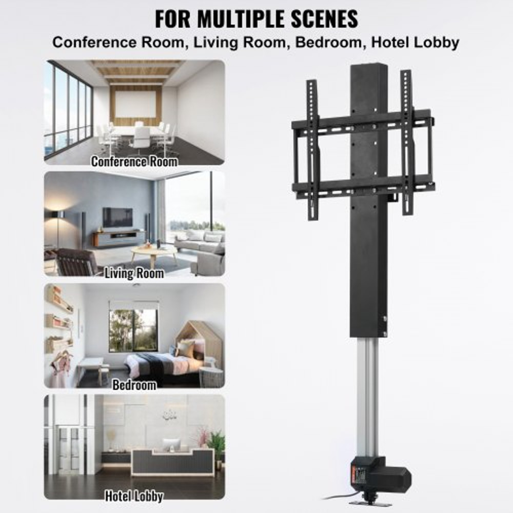 28 Motorized TV Lift Mount Height Adjustable 3865 For Max 50 TVs 132 Lbs Capacity With Remote Contr 6