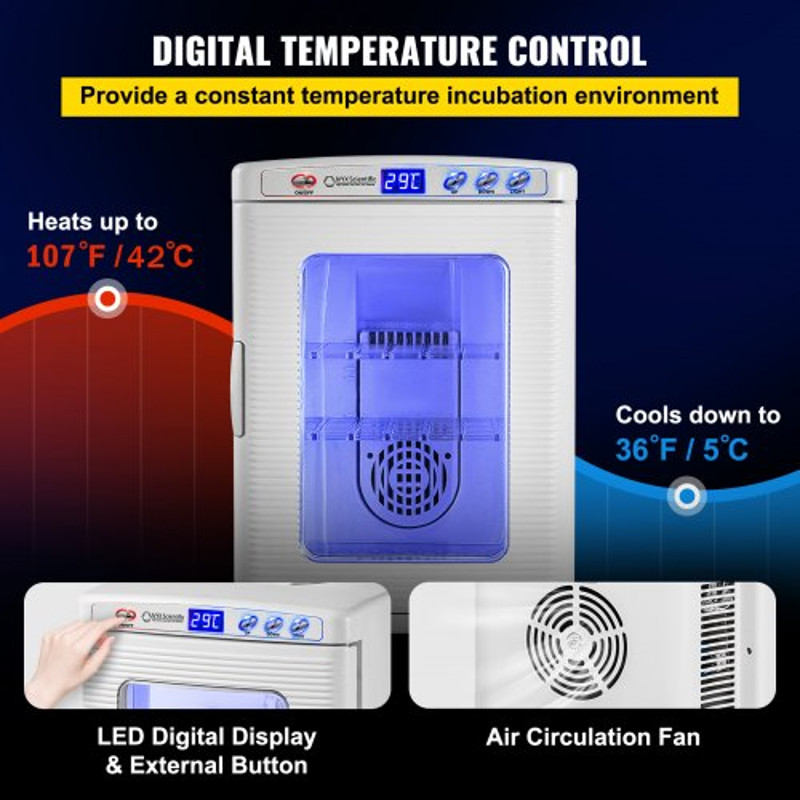 25L Scientific Lab Incubator Digital Cooling  Heating 542C Reptile Egg Incubator For Poultry  Repti 3