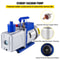 12CFM 1HP Vane Vacuum Pump DualStage HVAC Rotary Pump For Auto AC Repair Refrigerant Evacuation 3