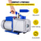 12CFM 1HP Vane Vacuum Pump DualStage HVAC Rotary Pump For Auto AC Repair Refrigerant Evacuation 6