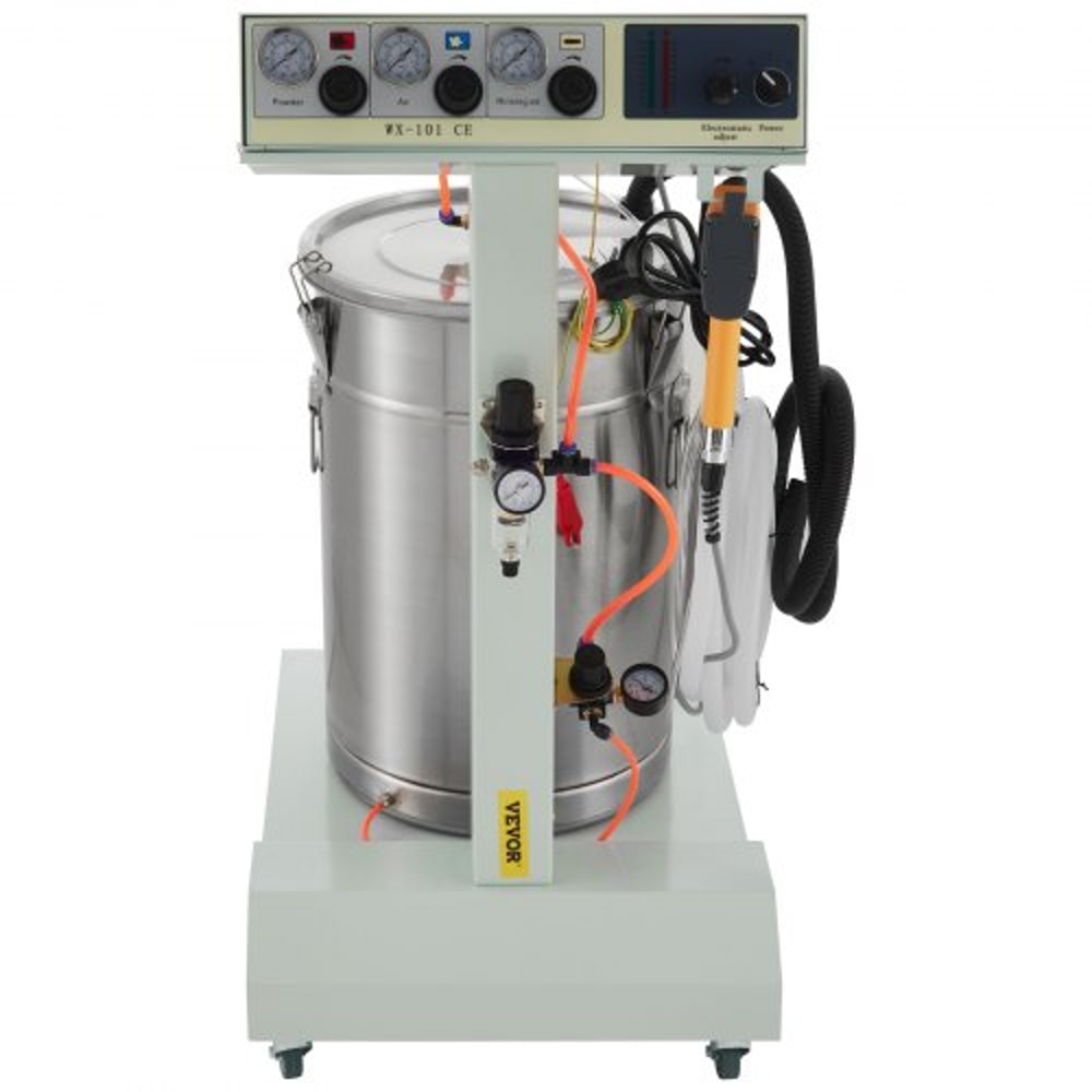 40W 50L Electrostatic Powder Coating Machine With Spray Gun 550gmin WX101 System 9