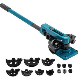 heavy duty pipe tube bender set with steel dies, manual tube bending machine for steel, metal, copper, workshop use