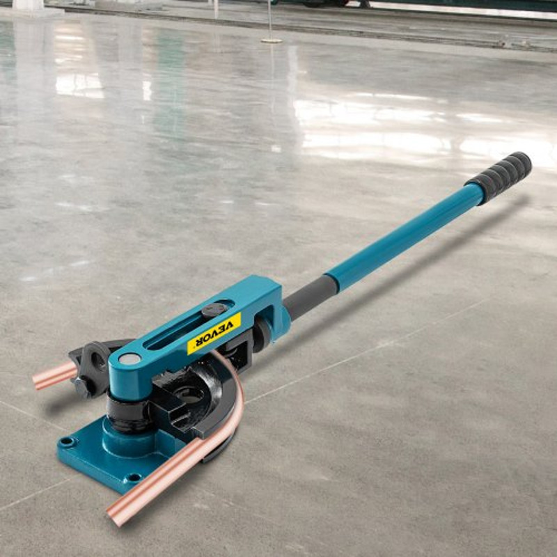 Heavy Duty Pipe Tube Bender Set with Steel Dies, Manual Tube Bending Machine for Steel, Metal, Copper, Workshop Use