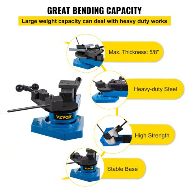 Universal Metal Scroll Bender, High-Hardened Steel Rod Bender for Scroll, Radius & Angle Bending, Works on Steel, Brass