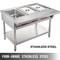 Commercial Electric Food Warmer Pot Steam Table Food Warmer Quart/Pan with Lids, Cutting Board, Stainless Steel Counter