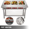 Commercial Electric Food Warmer Pot Steam Table Food Warmer Quart/Pan with Lids, Cutting Board, Stainless Steel Counter