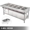 Commercial Electric Food Warmer Pot Steam Table Quart/Pan with Lids, Cutting Board, Food Grade Stainless Steel Serving