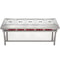 Commercial Electric Food Warmer Pot Steam Table Quart/Pan with Lids, Cutting Board, Food Grade Stainless Steel Serving