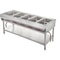 Commercial Electric Food Warmer Pot Steam Table Quart/Pan with Lids, Cutting Board, Food Grade Stainless Steel Serving