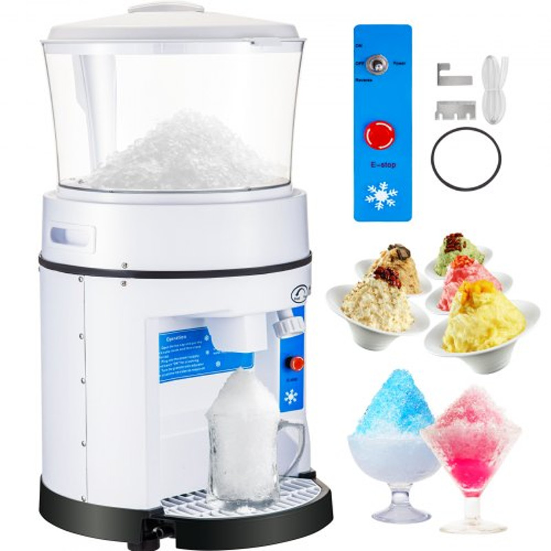 Commercial Ice Shaver Crusher, LBS Hopper, Tabletop Electric Snow Cone Maker, 320 RPM, Perfect for Events, Snack, Bars