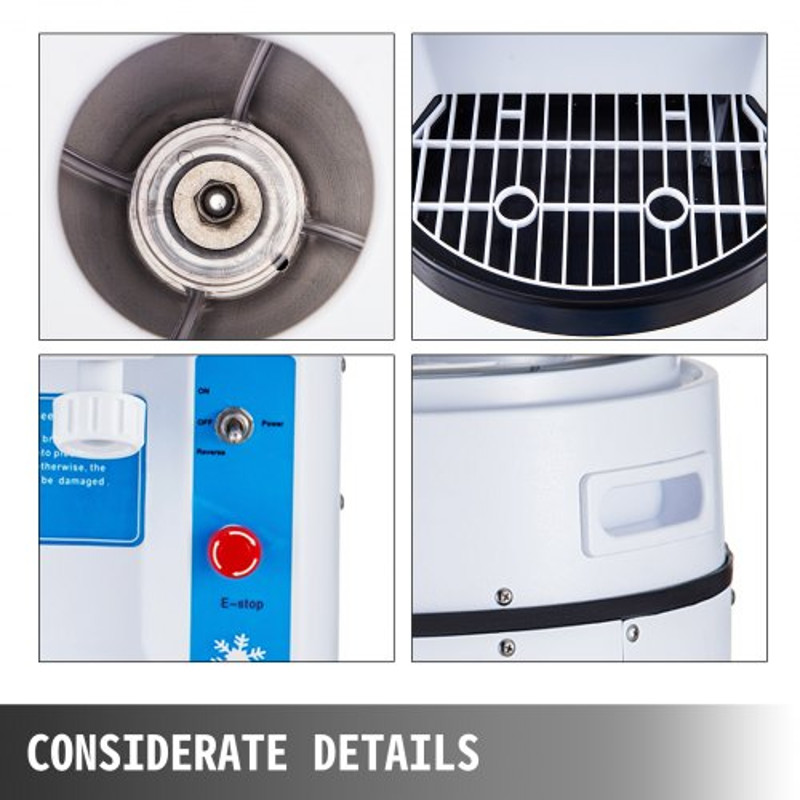 Commercial Ice Shaver Crusher, LBS Hopper, Tabletop Electric Snow Cone Maker, 320 RPM, Perfect for Events, Snack, Bars