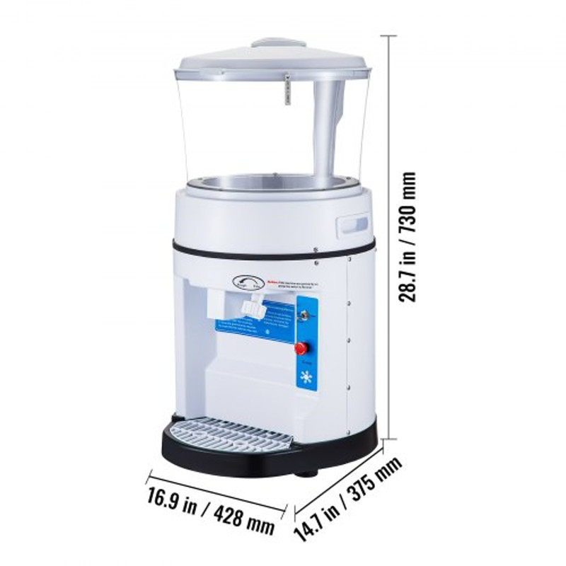 Commercial Ice Shaver Crusher, LBS Hopper, Tabletop Electric Snow Cone Maker, 320 RPM, Perfect for Events, Snack, Bars