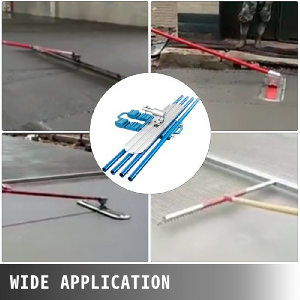 Bull Float Magnesium Concrete Float, Round End Concrete Float Tool with Handles & Bracket, Cement Finishing Tool Kit