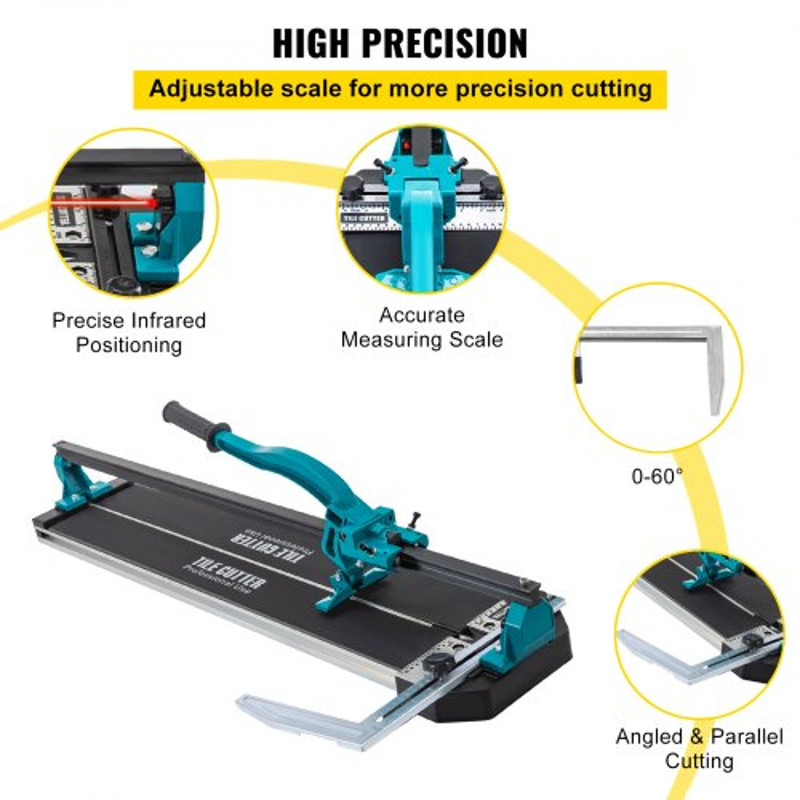 31 Inch Manual Tile Cutter Single Rail W Precise Laser Positioning Alloy Cutter Wheel Ergonomic Ha 4