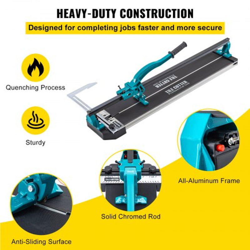 31 Inch Manual Tile Cutter Single Rail W Precise Laser Positioning Alloy Cutter Wheel Ergonomic Ha 5