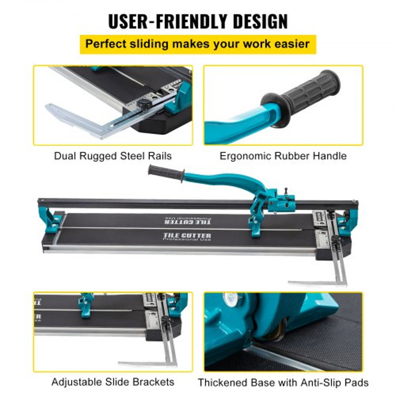 31 Inch Manual Tile Cutter Single Rail W Precise Laser Positioning Alloy Cutter Wheel Ergonomic Ha 6
