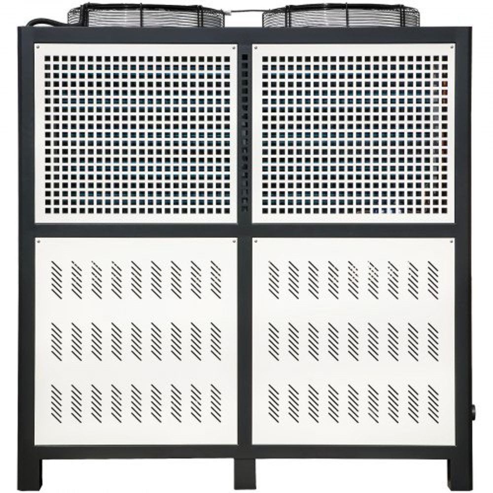 Air-Cooled Water Chiller w/ Micro-Computer Control, Industrial Capacity 15HP Chiller Machine w/ Finned Condenser