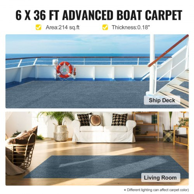 HeavyDuty 6 Ft X 36 Ft Outdoor Carpet NonSlip Waterproof Runner For High Traffic Areas Cuttable Mo 2
