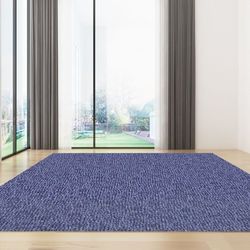 deep blue marine carpet 6x18 ft, waterproof outdoor rug with non-slip texture, uv-resistant boat carpet for decks