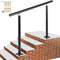 4 FT Handrails For 14 Steps Adjustable Angle Black Aluminum Stair Hand Rail For The Elderly  Outdoo 1