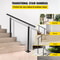 4 FT Handrails For 14 Steps Adjustable Angle Black Aluminum Stair Hand Rail For The Elderly Outdoo 2