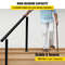 4 FT Handrails For 14 Steps Adjustable Angle Black Aluminum Stair Hand Rail For The Elderly  Outdoo 4