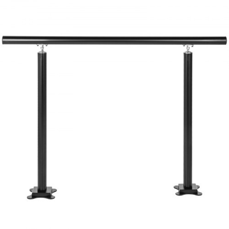4 FT Handrails For 14 Steps Adjustable Angle Black Aluminum Stair Hand Rail For The Elderly  Outdoo 9