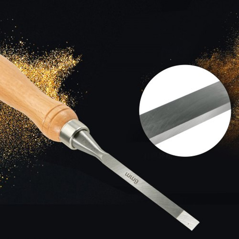 12Piece Wood Lathe Chisel Set 334Inch HSS Blades For Wood Carving Root Carving Furniture Making 0