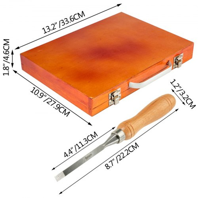 12Piece Wood Lathe Chisel Set 334Inch HSS Blades For Wood Carving Root Carving Furniture Making 7