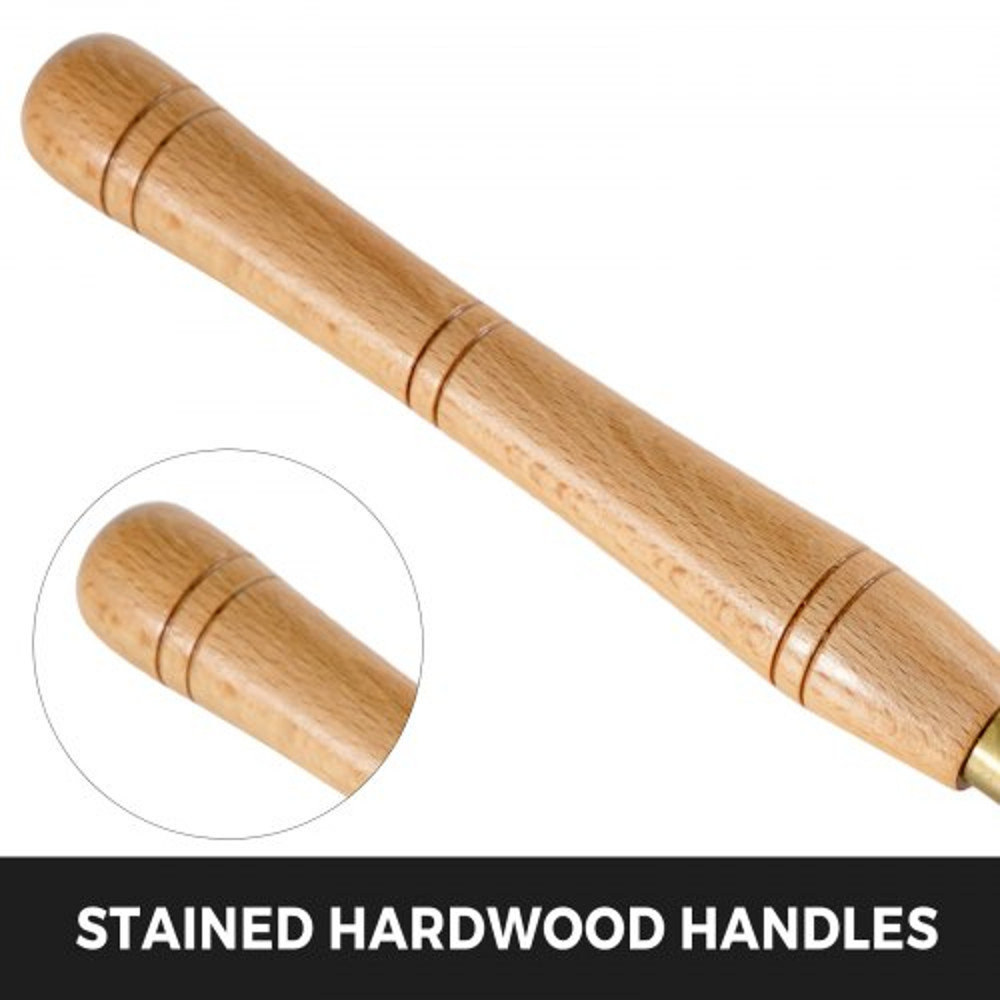 Woodworking Lathe Chisel, High-Speed Steel Wood Lathe Cutting & Carving Tools for Hardwood, Bonus Chisel & Wooden Tool