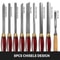 Woodworking Lathe Chisel Set, HSS Steel Wood Turning Tools with Wooden Case, Professional Lathe Chisels