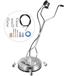 surface cleaner flat surface cleaner for pressure washer 4000psi with quick connector, stainless steel rotating rod