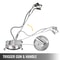 Surface Cleaner Flat Surface Cleaner for Pressure Washer 4000PSI with Quick Connector, Stainless Steel Rotating Rod