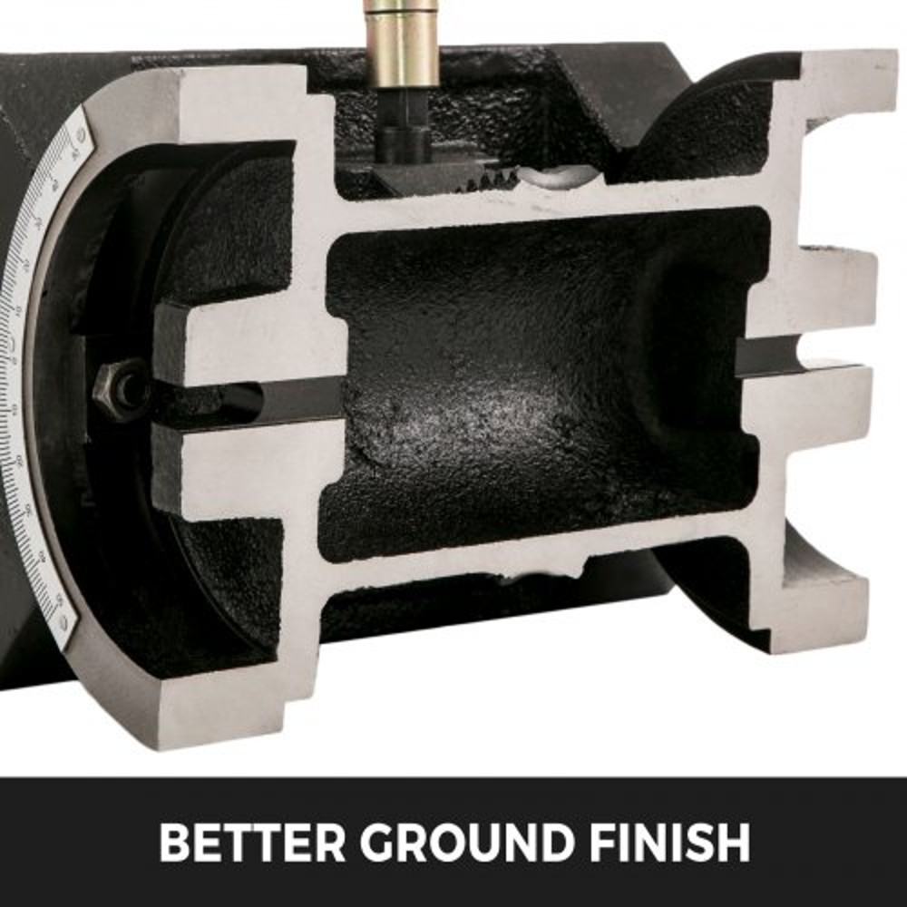 Heavy Duty Tilting Milling Table, Adjustable Angle Plate for Milling Machines with T-Slots, Crank Handle