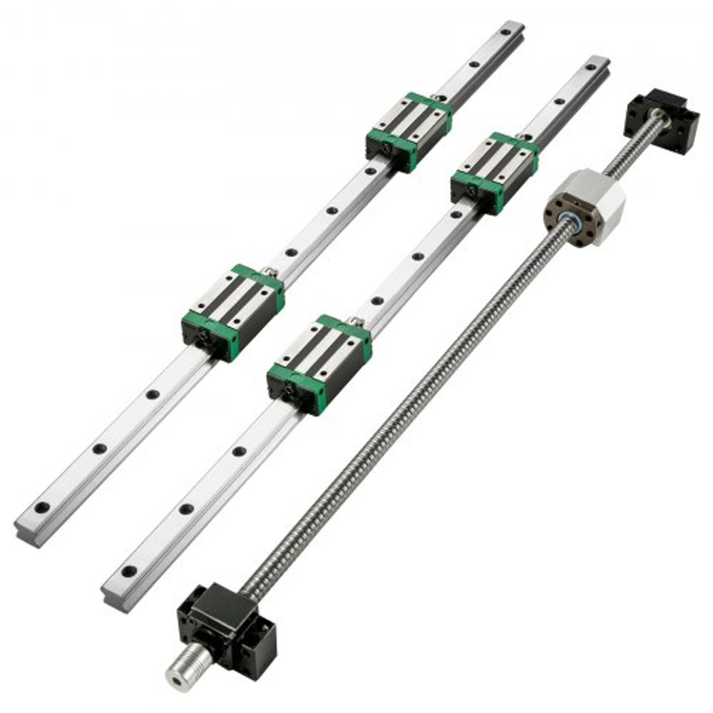 Precision Linear Guide Rail Set 2x HGR201000mm Rails RM1605 Ballscrew 4 Blocks End Supports For CN 1
