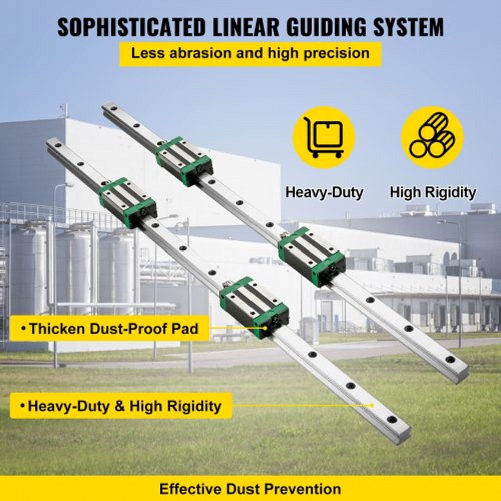 Precision Linear Guide Rail Set 2x HGR201000mm Rails RM1605 Ballscrew 4 Blocks End Supports For CN 4