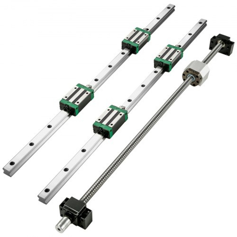 Precision Linear Guide Rail Set 2x HGR201000mm Rails RM1605 Ballscrew 4 Blocks End Supports For CN 8