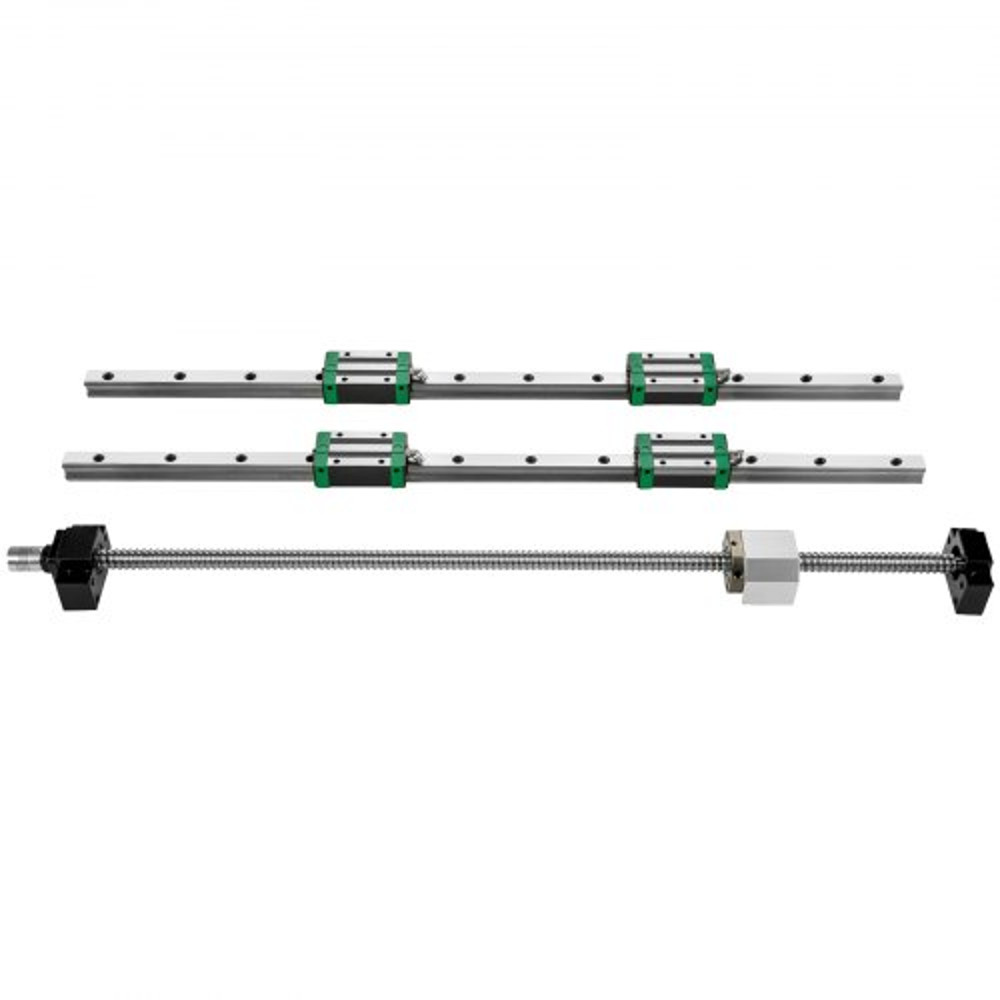 Precision Linear Guide Rail Set 2x HGR201000mm Rails RM1605 Ballscrew 4 Blocks End Supports For CN 7
