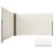 63x236 Inch Retractable Side Awning Beige UV30 Privacy Screen With Aluminum Frame Patio Wind Sun 1
