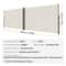 63x236 Inch Retractable Side Awning Beige UV30 Privacy Screen With Aluminum Frame Patio Wind Sun 7