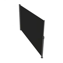 retractable patio screen (118" x 71"), waterproof outdoor privacy awning, black room divider for garden