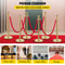 Stainless Steel Stanchion Queue Post 6 PCS Gold Premium Crowd Control Barriers With 5FT Red Ropes 2