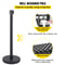 Stainless Steel Stanchion Posts 6 PCS Black Retractable Belt Barriers 4Way Adjustable Queue System 3