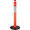 12-Pack Traffic Delineator Posts 44 Inch Height, Channelizer Cones Post Kit with 10-Inch Reflective Band