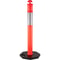 12-Pack Traffic Delineator Posts 44 Inch Height, Channelizer Cones Post Kit with 10-Inch Reflective Band