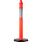 5Pack Delineator Posts 44 Inch Height Orange PE Delineator Post Kit With 10 Inch Reflective Band 10
