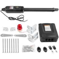 single swing electric gate opener kit, speed 80w motor, push/pull-to-open, remote control, gate for farm, garage